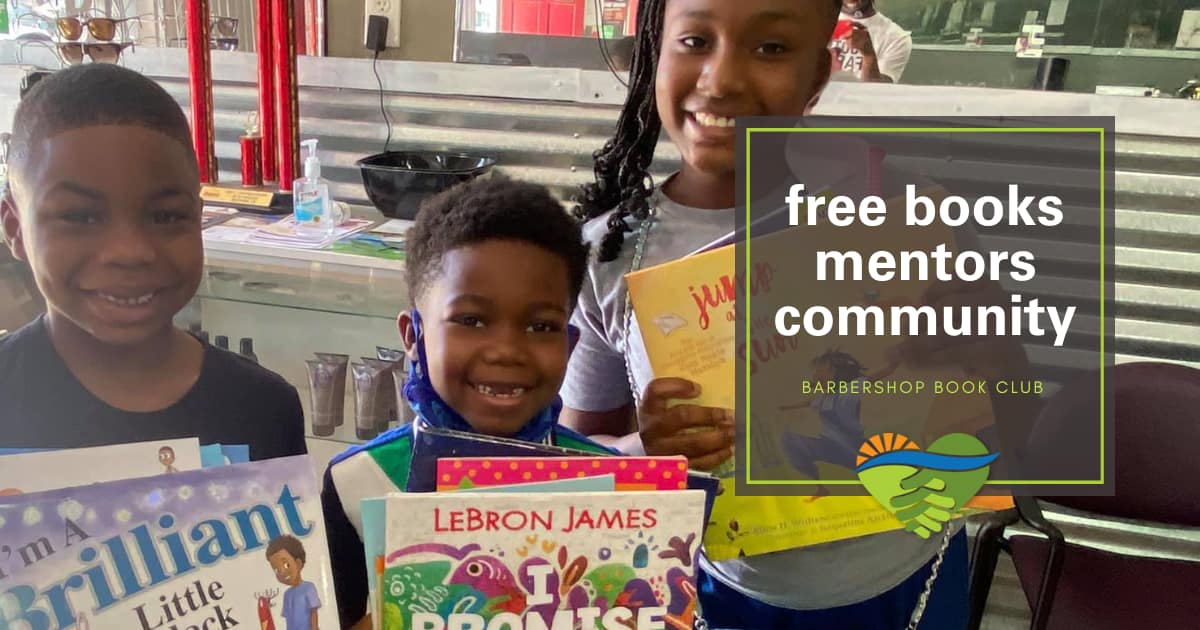 Neighborhood kids celebrate literacy with free books provided by the Barbershop Book Club in south St. Petersburg.