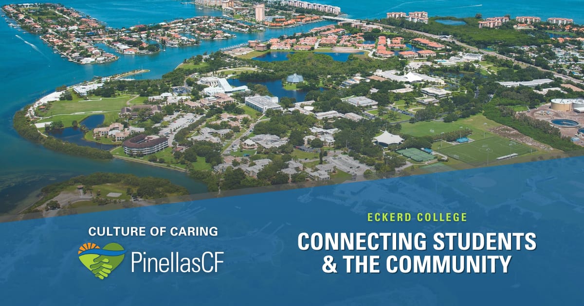An aerial view of Eckerd College campus.