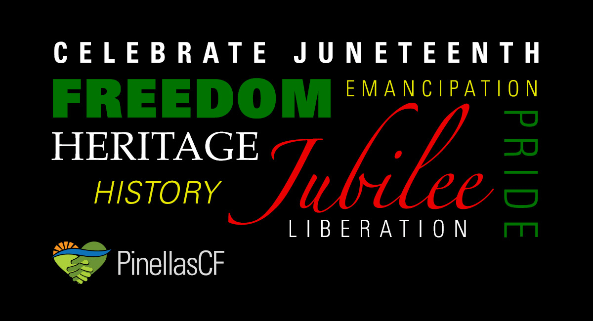 Celebrate Juneteenth: Freedom, Heritage, History, Emancipation, Jubilee, Pride, Liberation.