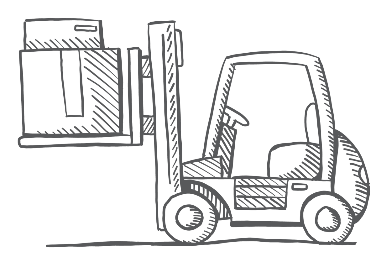 Forklift sketch.