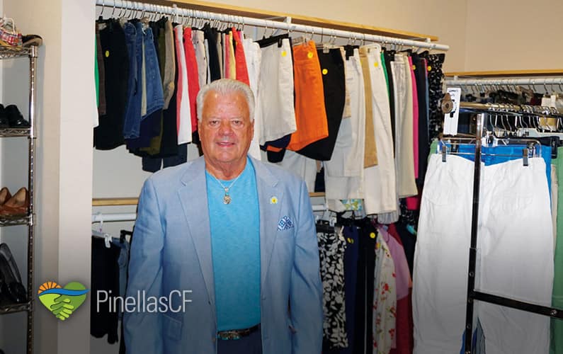 John Taylor supports Oldsmar Cares to replenish clothing articles for those in need.